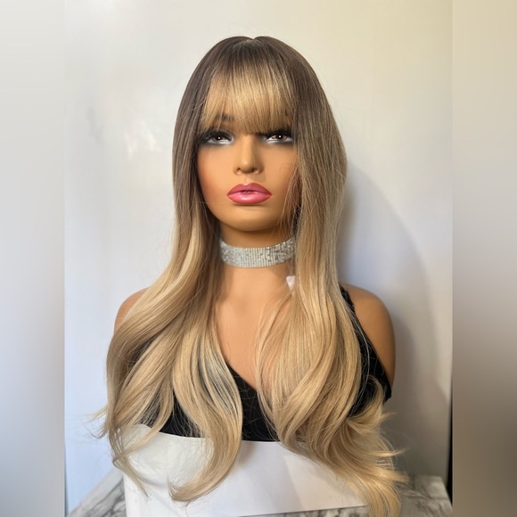 Balayage Darkest Roots Blonde Wig - Picture 1 of 6